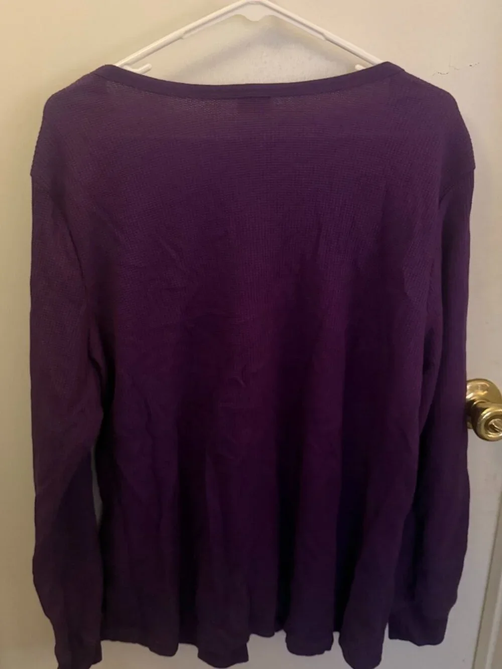 Faded Glory Purple Waffle-Knit Top W 3X